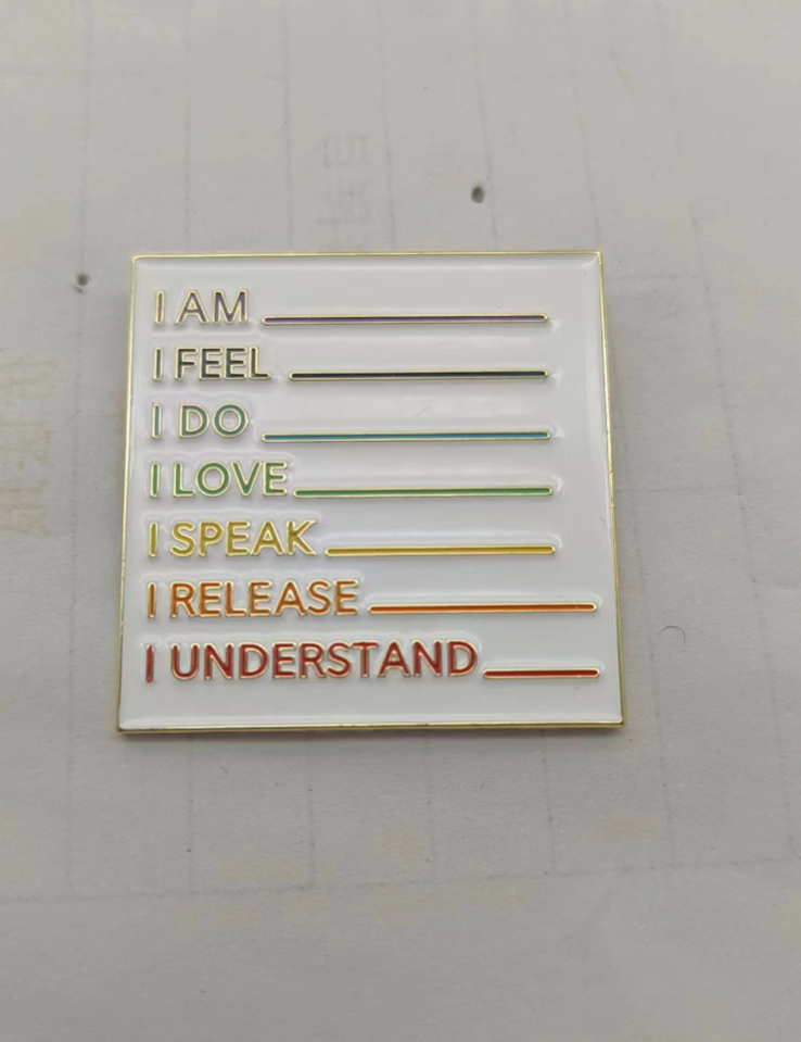 "Write Your Vision" Chakra Affirmation Pin (Collabo with Manifesting Hues)